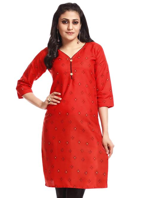Geometric print straight kurta - 16140908 - Standard Image - 1