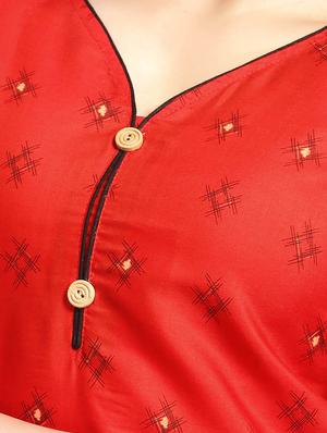 Geometric print straight kurta - 16140908 - Standard Image - 5