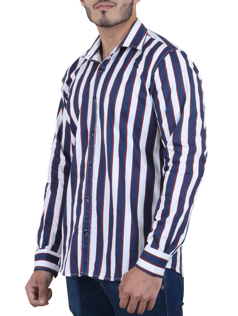 navy blue cotton blend casual shirt - 16141234 - Zoom Image - 2
