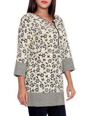 Floral straight kurti - 16141746 - Standard Image - 2