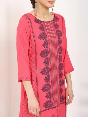 block printed kurta palazzo set - 16141928 - Standard Image - 5