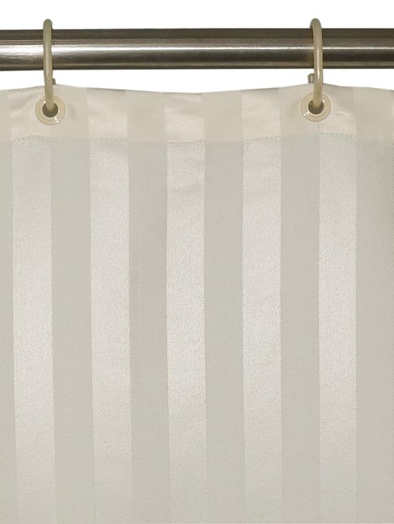 Thick Striped Water Repellent Shower Curtain Size 180x200 cm - 16142080 - Zoom Image - 2