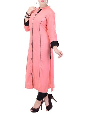 piping straight kurta - 16142131 - Standard Image - 2