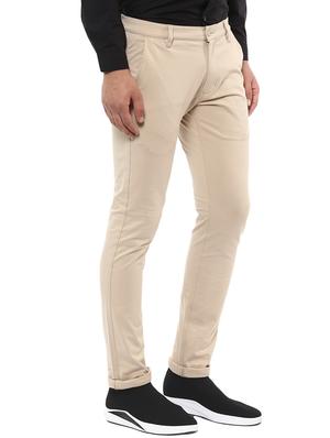 beige solid chinos - 16142204 - Standard Image - 2