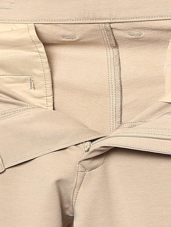 beige solid chinos - 16142204 - Zoom Image - 5