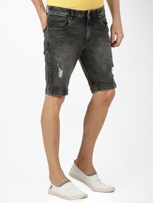 black denim shorts - 16142258 - Standard Image - 2