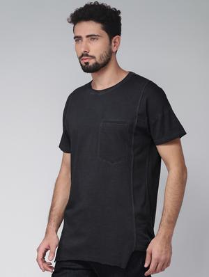 black solid pocket t-shirt - 16142301 - Standard Image - 2