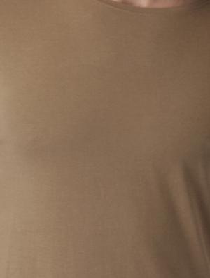 brown solid t-shirt - 16142308 - Standard Image - 5
