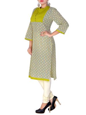 contrast straight kurta - 16143145 - Standard Image - 2