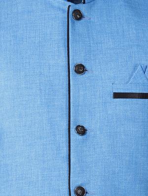 blue cotton nehru jacket - 16157268 - Standard Image - 5