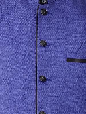 blue cotton nehru jacket - 16157270 - Standard Image - 5