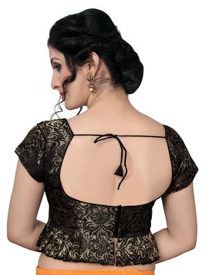black silk brocade blouse - 16157590 - Standard Image - 2