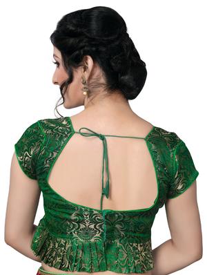 green silk brocade blouse - 16157592 - Standard Image - 2