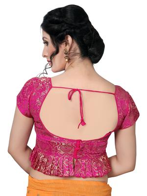 pink silk brocade blouse - 16157595 - Standard Image - 2