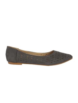 grey slip on ballerinas - 16157956 - Standard Image - 2