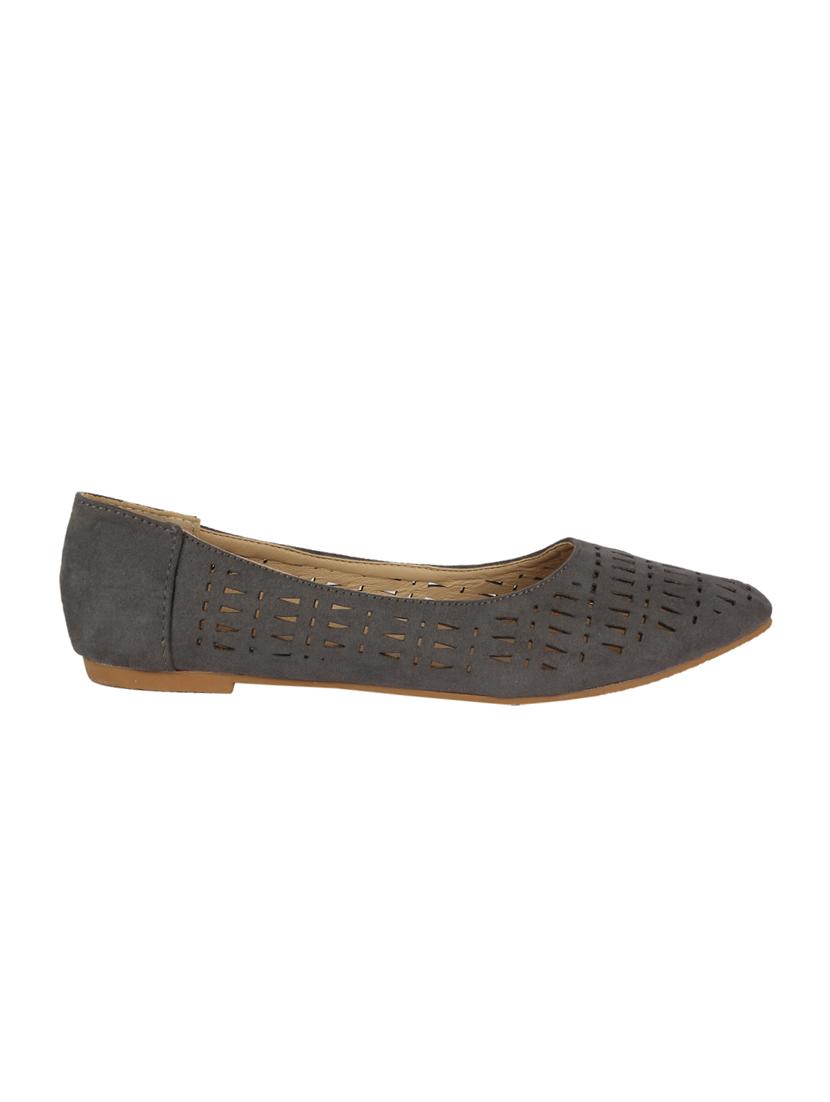 grey slip on ballerinas - 16157956 - Zoom Image - 2
