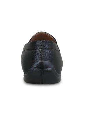 black leatherette slip on loafers - 16158003 - Standard Image - 2