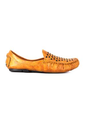 tan leatherette slip on loafers - 16158017 - Standard Image - 2