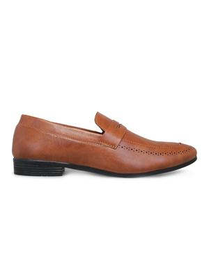 brown leatherette slipons - 16158018 - Standard Image - 2