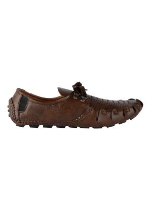 brown leatherette lace up shoes - 16158027 - Standard Image - 2