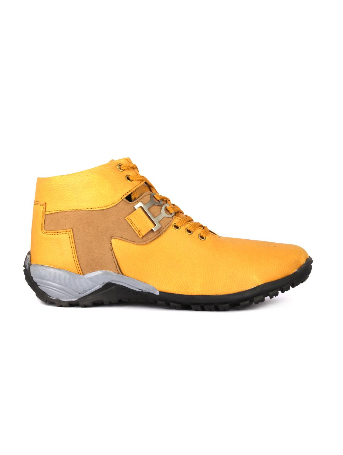 orange leatherette low ankle boots - 16158087 - Zoom Image - 2