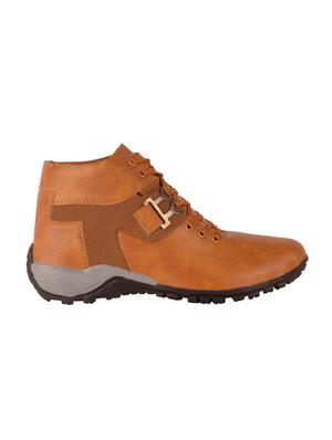 tan leatherette low ankle boots - 16158091 - Standard Image - 2