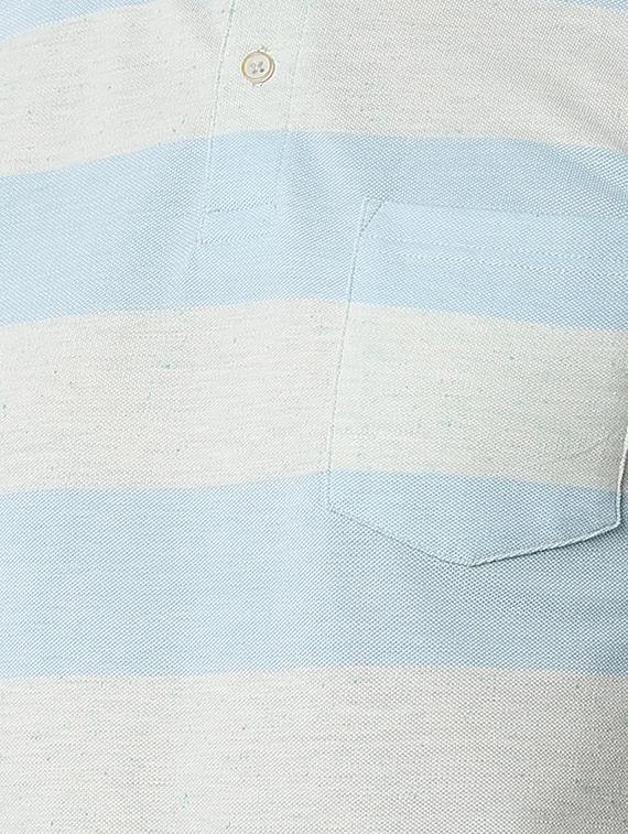 blue striped polo t-shirt - 16158144 - Zoom Image - 5