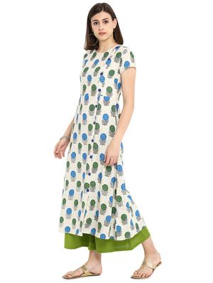Floral printed kurta palazzo set - 16159116 - Standard Image - 2