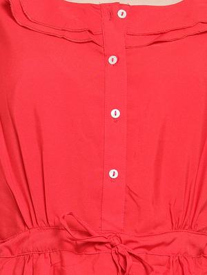 ruffle trim drawstring a-line dress - 16159282 - Standard Image - 5
