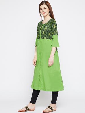 Printed a-line kurta - 16159372 - Standard Image - 2