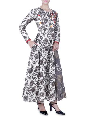 bagru printed flared kurta - 16165763 - Standard Image - 2