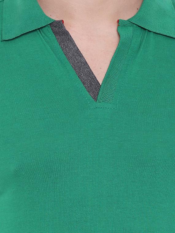 green solid tshirt - 16166220 - Zoom Image - 5