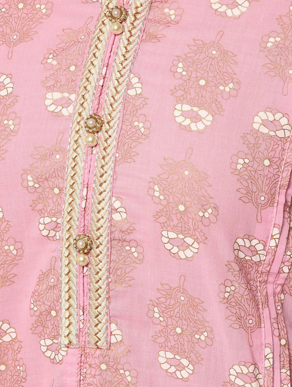 block printed straight kurta - 16167303 - Zoom Image - 5