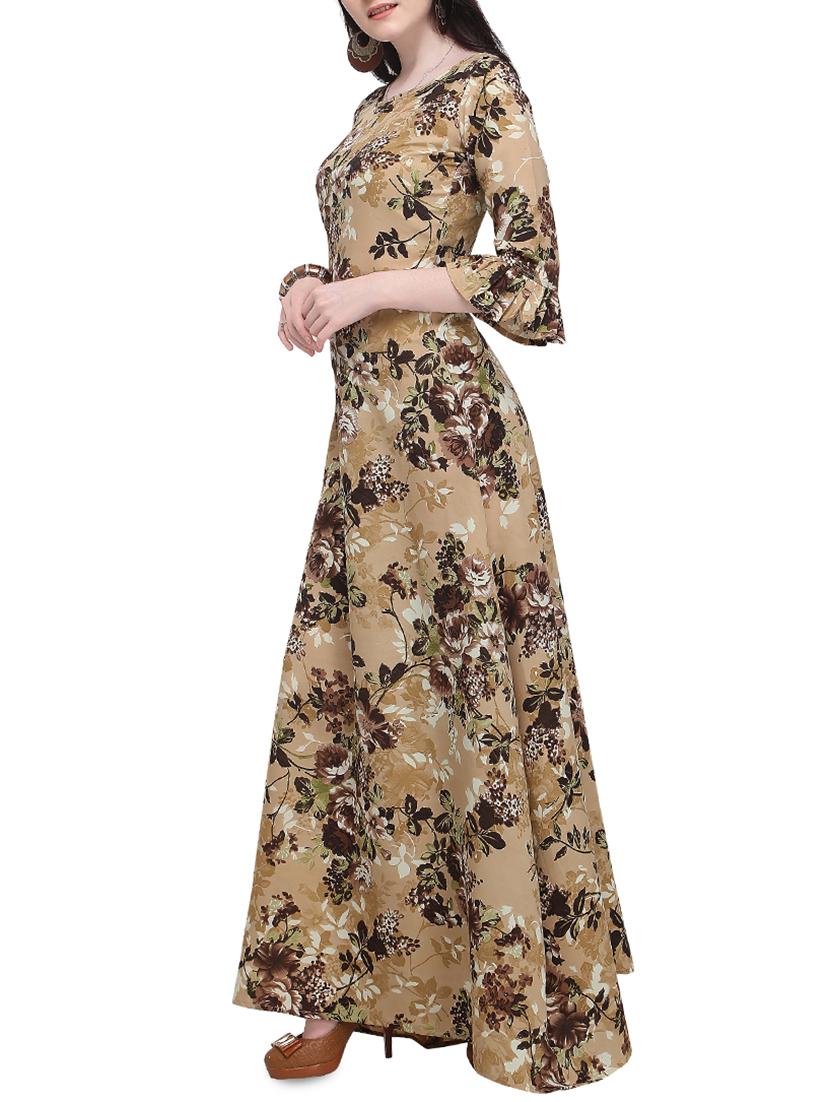 Floral frilled bell sleeved maxi dress - 16167751 - Zoom Image - 2