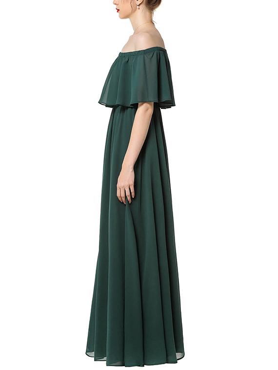 off shoulder ruffled maxi dress - 16167791 - Zoom Image - 2