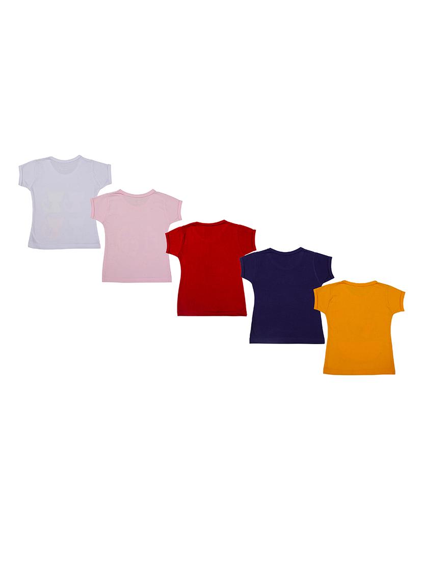 set of 5 multi colored cotton tees - 16167799 - Zoom Image - 2