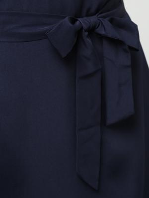 ruffled off shoulder tie knot dress - 16167809 - Standard Image - 5