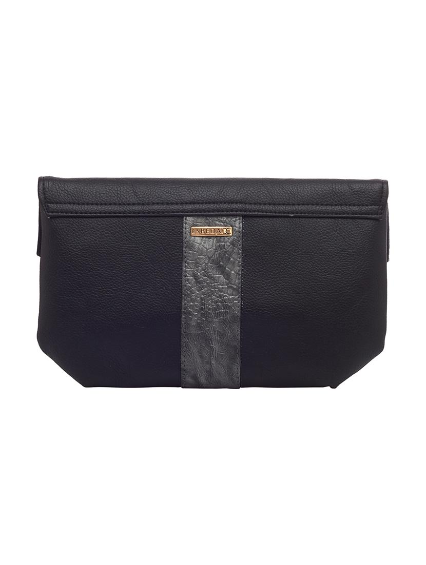 black leatherette (pu) regular clutch - 16168352 - Zoom Image - 2