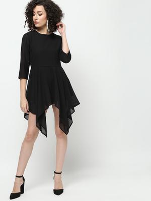 round neck asymmetric dress - 16168504 - Standard Image - 2
