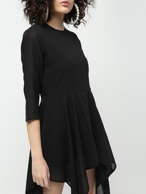 round neck asymmetric dress - 16168504 - Standard Image - 5