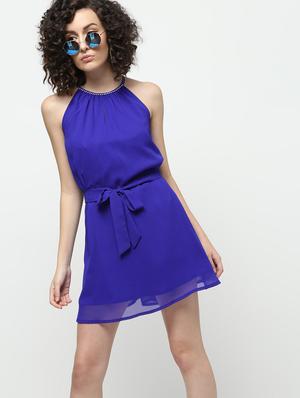 tie knot a-line dress - 16168579 - Standard Image - 2