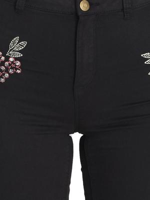 high rise embroidered jeans - 16168791 - Standard Image - 5