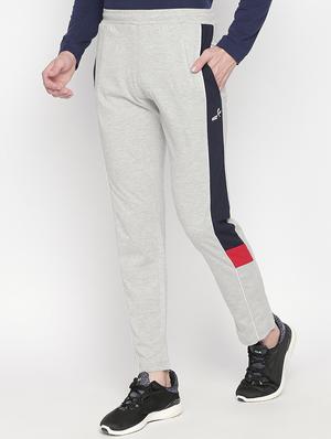 grey cotton full length track pant - 16169472 - Standard Image - 2