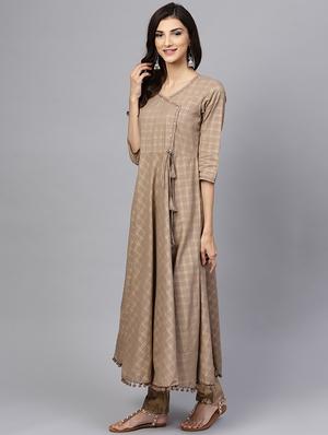 kaantha work angrakha kurta pant with dupatta set - 16170103 - Standard Image - 2