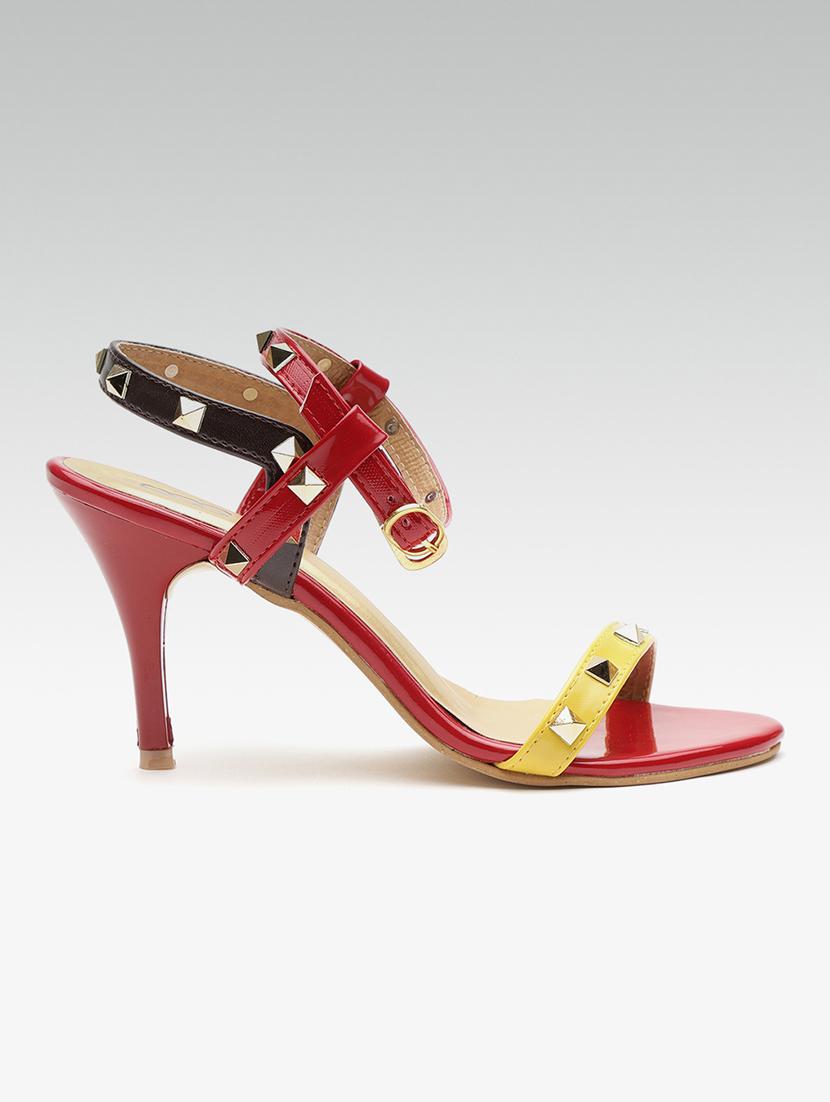 maroon ankle strap sandals - 16170242 - Zoom Image - 2