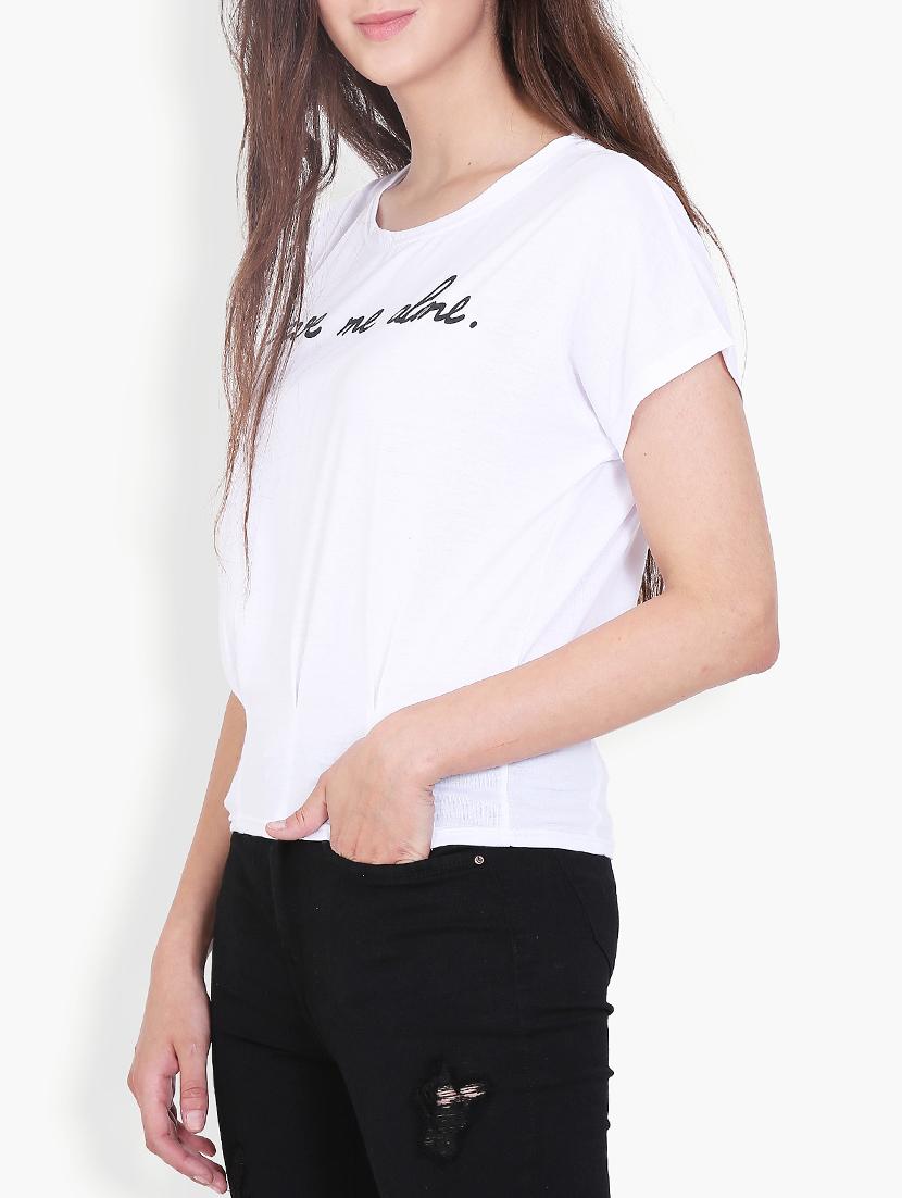 round neck letter print tee - 16170961 - Zoom Image - 2