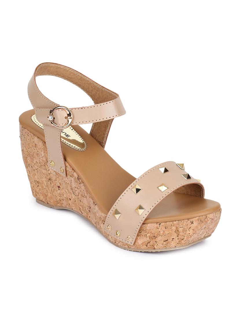 beige back strap wedges - 16171079 - Zoom Image - 2