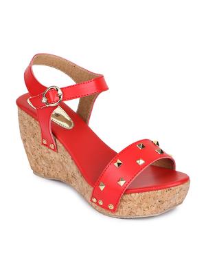 red platforms wedges - 16171081 - Standard Image - 2
