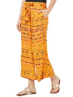 Printed flared palazzo - 16172349 - Standard Image - 2