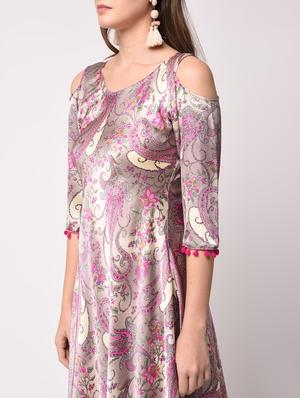 paisley printed flared kurta - 16172935 - Standard Image - 5